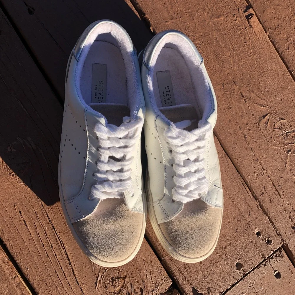 STEVE MADDEN Parody Leather Sneaker 8.5 - Picture 4 of 9